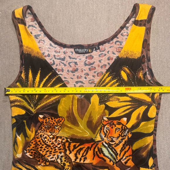 Vintage Chaudry KC Jungle Tiger & Leopard Tank Top - Picture 6 of 6